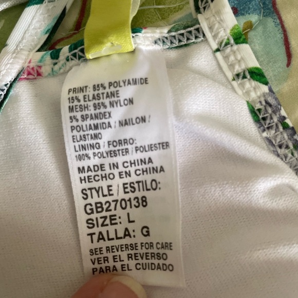 Gianni Bini Pretty Petals Halter bra NWT size Large - Picture 10 of 11